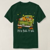 T-shirt Son Automne Yall Camion Citrouille Automne Tournes (Design devant)