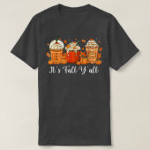 T-shirt Son automne Yall Citrouille épice Automne Funny Fa (Design devant)