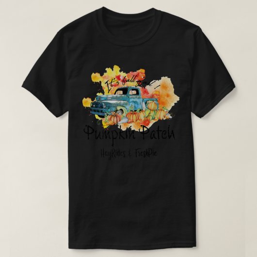 T-shirt Son Automne Yall Citrouille Patch Maple Farm Camio (Design devant)