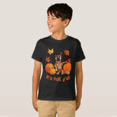 T-shirt Son automne yall German Shepherd chiot Fall Thanks (Devant entier)
