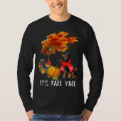 T-shirt Son automne Yall Tee Rottweiler Chien Automne Hall (Devant)