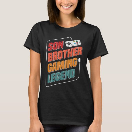 T-shirt Son Brother Gaming Legend 1 (Devant)