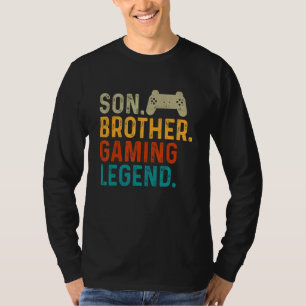 T-shirt Son Brother Gaming Leger Gamer Video Gamer Pc Ner