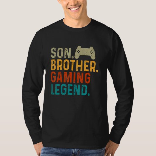 T-shirt Son Brother Gaming Leger Gamer Video Gamer Pc Ner (Devant)
