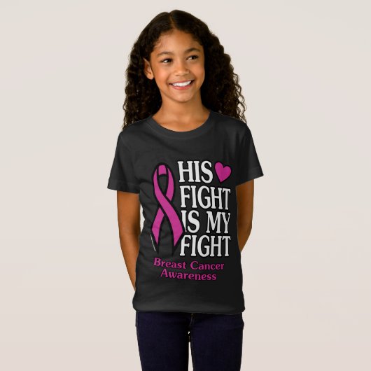 T-Shirt Son combat...Cancer du sein (Devant entier)