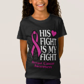 T-Shirt Son combat...Cancer du sein (Devant)