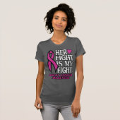 T-shirt Son combat...Cancer du sein (Devant entier)