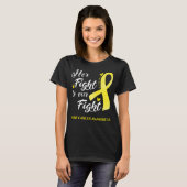 T-shirt Son combat contre le cancer des os (Devant entier)