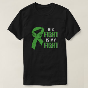 T-shirt Son combat est contre le cancer du foie Lymphome v