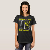 T-shirt Son combat est ma connaissance de l'OBÉSITÉ de com (Devant entier)