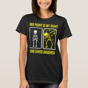 T-shirt Son combat est ma connaissance du cancer de l'os d