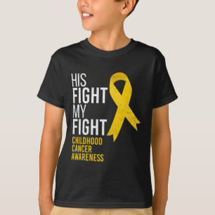 T-shirt Son combat est Ma lutte contre le cancer de l'enfa