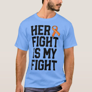 T-shirt Son combat est ma lutte Leucémie Cancer s Mari Me