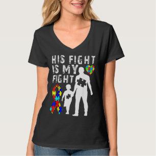T-shirt Son Combat Est Ma Sensibilisation sur l'autisme De