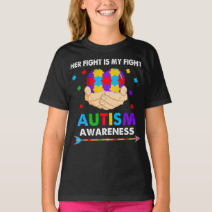 T-shirt Son combat est ma Sensibilisation sur l'autisme de