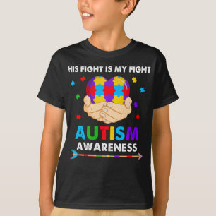 T-shirt Son Combat Est Ma Sensibilisation sur l'autisme De