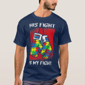 T-shirt Son Combat Est Mon Boxe De Sensibilisations sur l' (Devant)