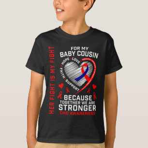 T-shirt Son combat est mon combat Bébé Cousin Cœur de guer