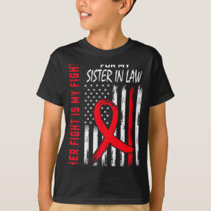 T-shirt Son combat est mon combat Belle-sœur Maladie cardi