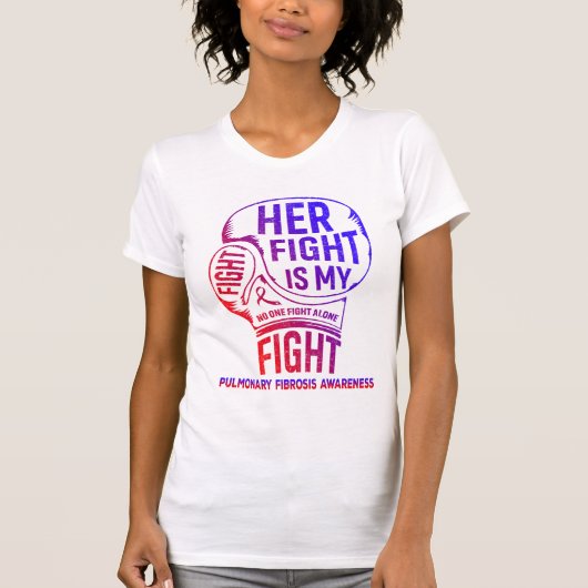T-shirt Son Combat Est Mon Combat Conscience De La Fibrose (Devant)
