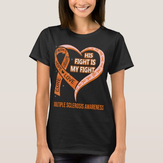 T-shirt Son Combat Est Mon Combat Conscience De La Scléros (Devant)