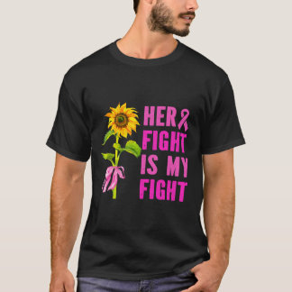 T-shirt Son combat est mon combat Conscience du cancer du