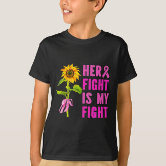 T-shirt Son combat est mon combat Conscience du cancer du