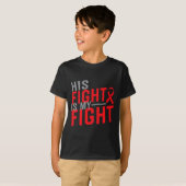 T-shirt Son combat est Mon combat Conscience du cancer du (Devant entier)