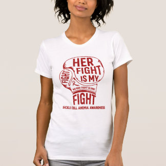 T-shirt Son Combat Est Mon Combat Contre L'Anémie Cellulai