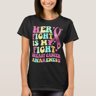 T-shirt Son Combat Est Mon Combat Contre Le Cancer Du Sein