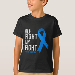T-shirt Son combat est Mon combat Contre le diabète Type T