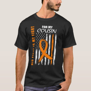 T-shirt Son Combat Est Mon Combat Cousin Leukemia Sensibil