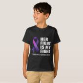 T-shirt Son combat est Mon combat Epilepsie Conscience (Devant entier)