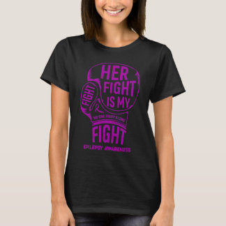 T-shirt Son combat est mon combat Epilepsie de combat