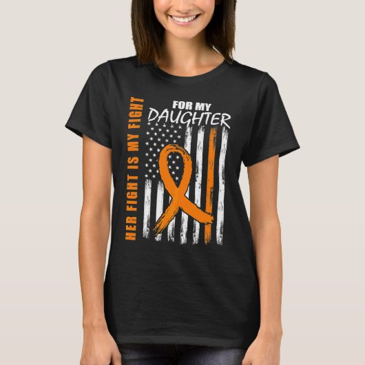 T-shirt Son Combat Est Mon Combat Fille Sensibilisation à (Devant)