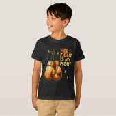 T-shirt Son combat est mon combat gants de boxe de combat (Devant entier)