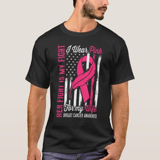 T-shirt Son Combat Est Mon Combat Je Porte Du Rose Pour Ma (Devant)