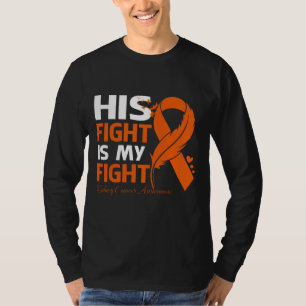 T-shirt Son combat est mon combat KIDNEY CANCER SENSIBILIS
