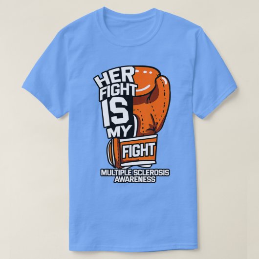 T-shirt Son Combat Est Mon Combat La Sclérose Multiples Or (Design devant)