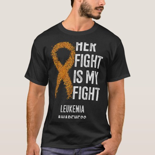 T-shirt Son combat est mon combat Leucémie Conscience Chro (Devant)