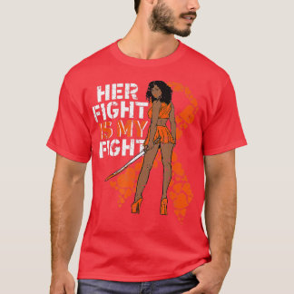 T-shirt Son Combat Est Mon Combat Leucémie Melanine Warrio