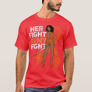 T-shirt Son Combat Est Mon Combat Leucémie Melanine Warrio
