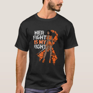 T-shirt Son Combat Est Mon Combat Leucémie Melanine Warrio