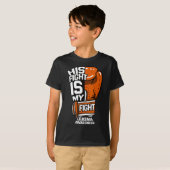 T-shirt Son Combat Est Mon Combat Leucémie Sensibilisation (Devant entier)