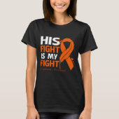 T-shirt Son combat est mon combat LEUKEMIA connaissance pl (Devant)