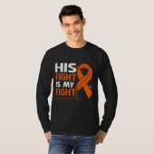 T-shirt Son combat est mon combat LEUKEMIA connaissance pl (Devant entier)