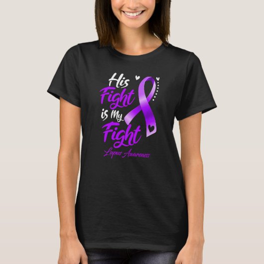 T-shirt Son Combat Est Mon Combat Lupus Sensibilisation (Devant)