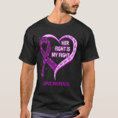 T-shirt Son combat est mon combat Lupus Sensibilisation Ru (Devant)