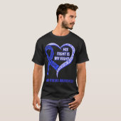 T-shirt Son combat est mon combat Lymphedema Sensibilisati (Devant entier)