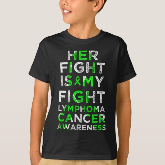 T-shirt Son combat est mon combat Lymphome Acteur du cance (Devant)